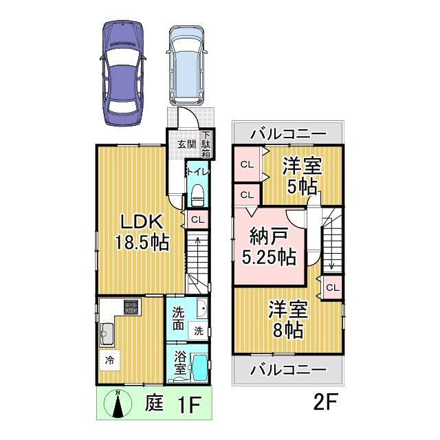 紫竹西大門町 中古戸建の間取り