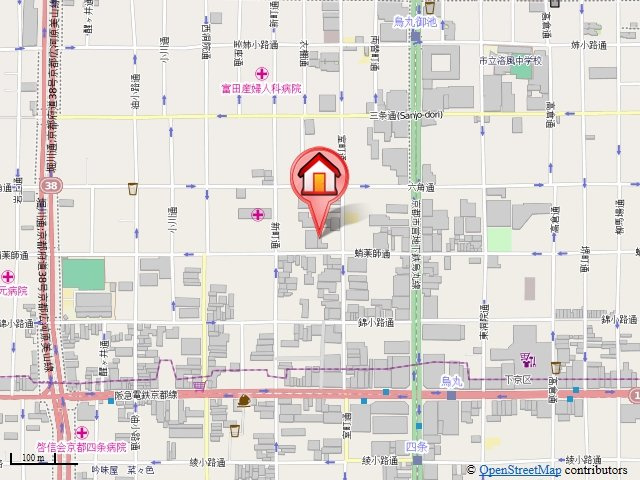 エステムプラザ京都四条烏丸の地図