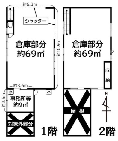さいたま市桜区大字白鍬の倉庫の間取り