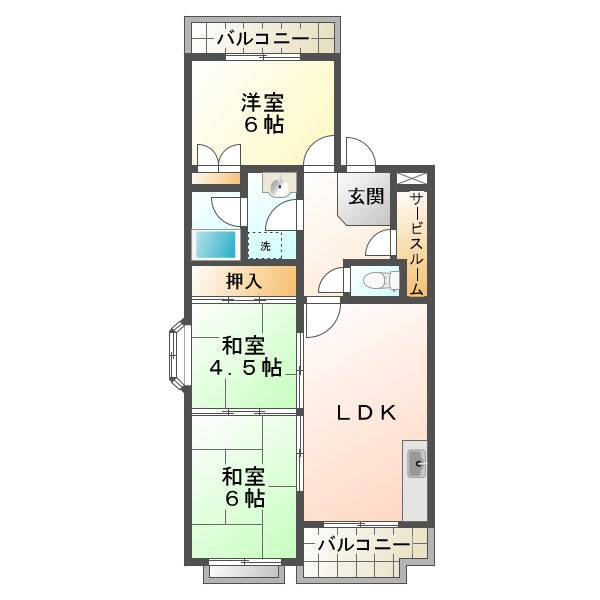 サンシティ今寺の間取り