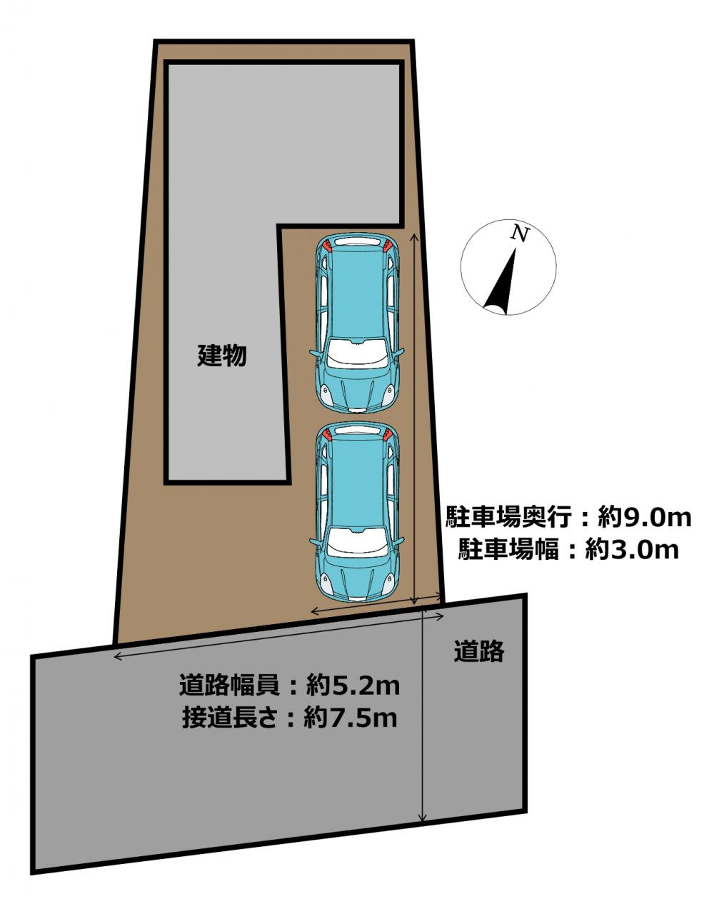岡崎市柱町の区画図