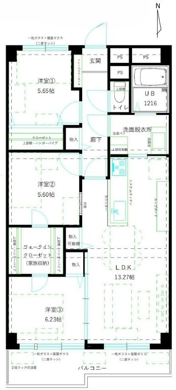 今福西コーポ　4階の間取り