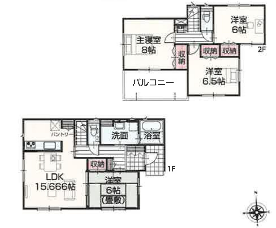 土浦市板谷4丁目25-P1　新築戸建　11号棟の間取り