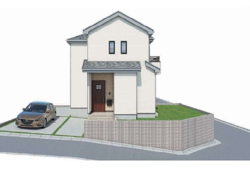 新築一戸建て 入間市新久の外観パース