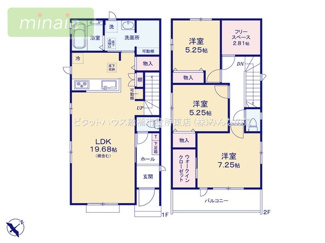 【間取り】 | 八木が谷1丁目　全2棟　A号棟