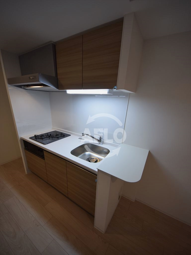 アーバネックス北堀江II　堀江小学校区のキッチン|アーバネックス北堀江ＩＩ　ガス２口コンロシステムキッチン