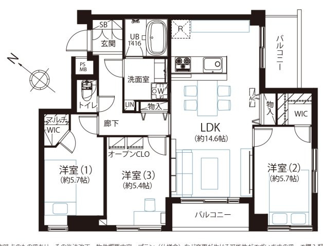 【間取り】 | ネオハイツ楠町