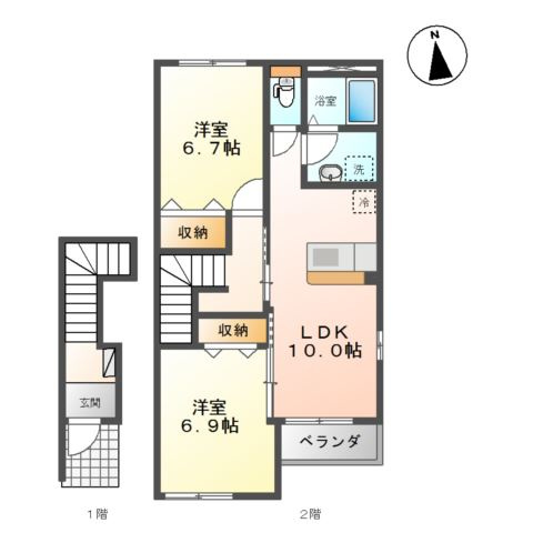 サンフィット　フジマンＣ棟の間取り