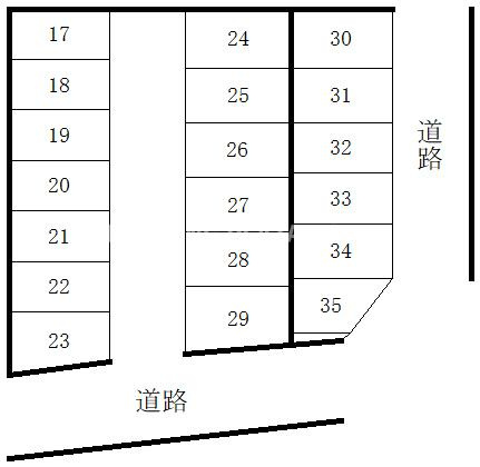 王塚台シティパーキングの区画図