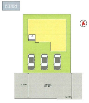 山形市松山1丁目の区画図