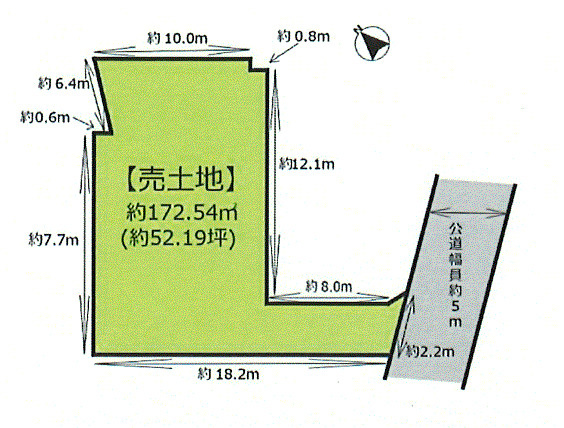 青梅市河辺町3丁目　土地全1区画の区画図