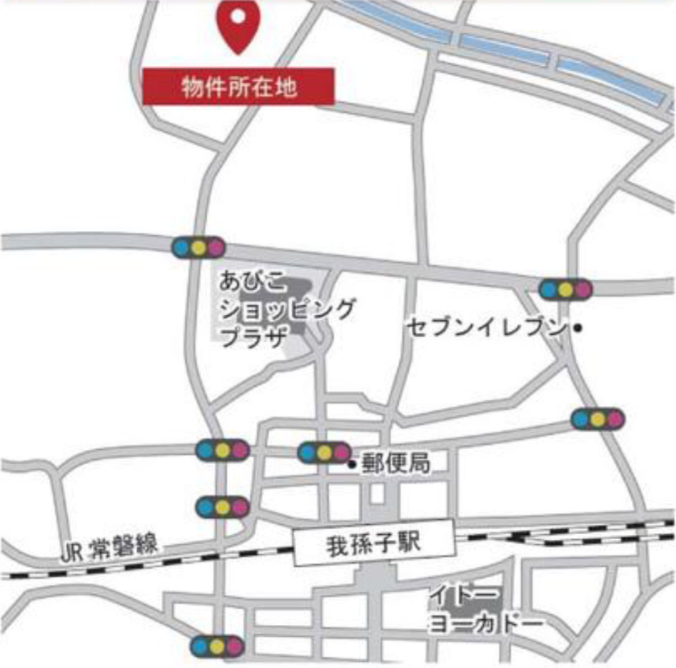 我孫子ビレジ　3号棟の地図