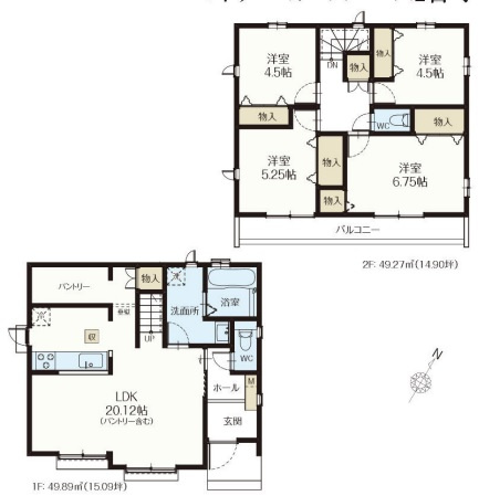 【間取り】 | 陽の光をたっぷりと浴びながら気持ち良く生活が出来ます。夢のマイホーム、夢ではなく実現出来ます！見学・ご相談等、お気軽にご連絡下さい。
