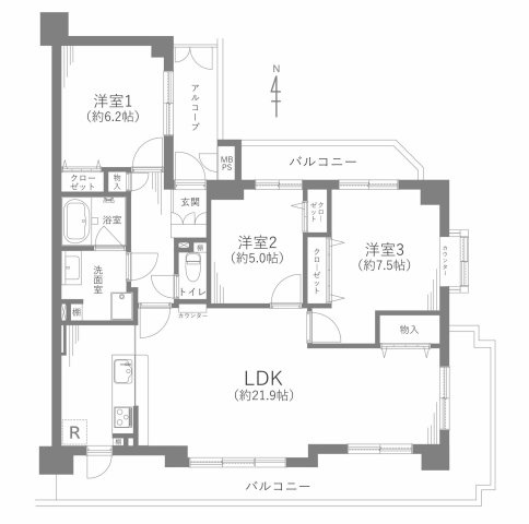 ユニーブル原Ⅲの間取り