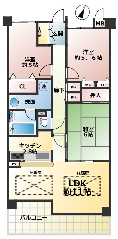 ピュアハイツ垂水潮見が丘の間取り