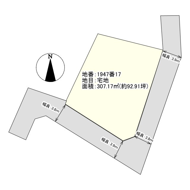 売地)久留米市荒木町荒木の土地図