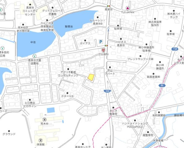 売地)久留米市荒木町荒木の地図