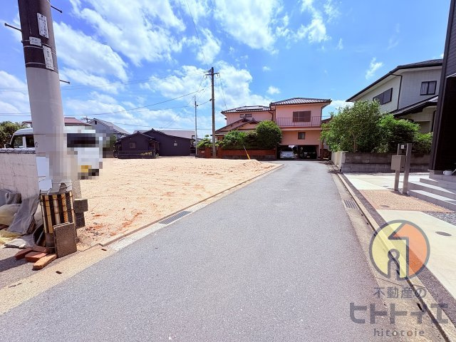 売地)久留米市荒木町荒木の前面道路含む現地写真