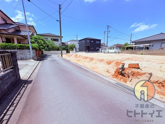 売地)久留米市荒木町荒木の前面道路含む現地写真