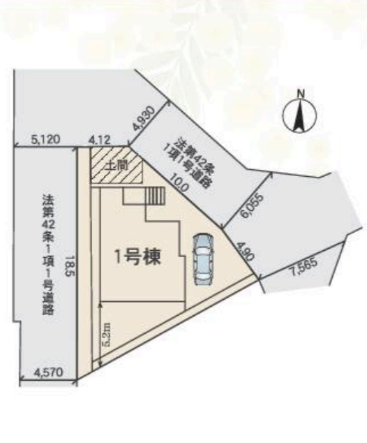 【本日ご案内可能】日進市藤塚1丁目　全1棟の区画図|全体区画数｜全1棟
◆駐車2台可能！(但し、軽自動車1台含む)
◆角地のため通風、採光が良く開放感があります♪
◎まずは、お気軽にお問い合わせください。現地を案内しながら周辺環境も見て頂けます。　　　
