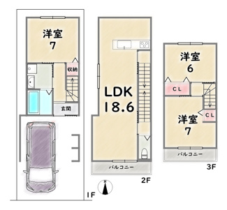 【間取り】 | 右京区嵯峨折戸町