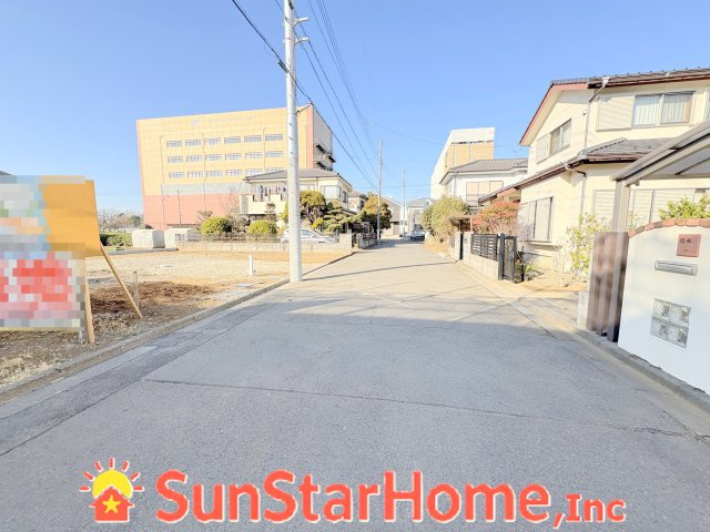 【サンスターホーム】武蔵村山市学園4丁目　建築条件無し売地　2号区画の前面道路含む現地写真