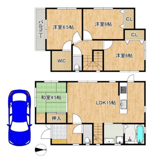【間取り】 | 八田北町　中古一戸建 | 暮らしやすい４ＬＤＫ！子供部屋や趣味のお部屋も作れますね♪資料請求だけでもお気軽にお問い合わせください！