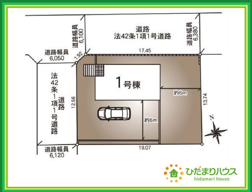 いわき市内郷内町第7　新築戸建　の区画図|小学校まで徒歩3分！お子様の登下校も安心できる距離です♪