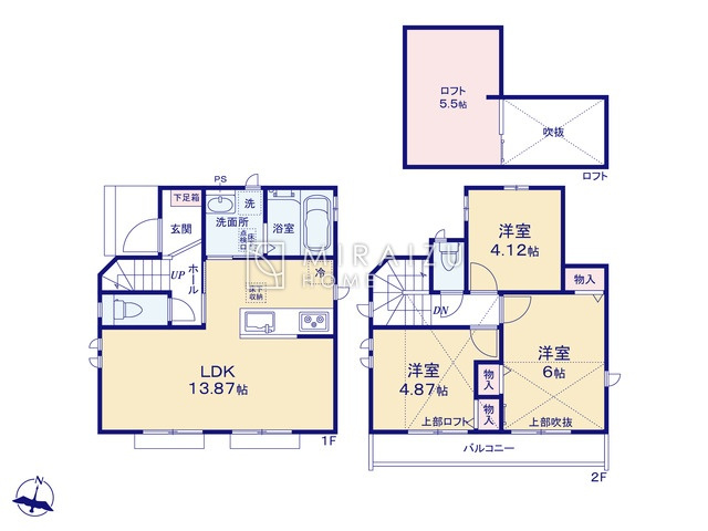 【間取り】 | 陽の光をたっぷりと浴びながら気持ち良く生活が出来ます。夢のマイホーム、夢ではなく実現出来ます！見学・ご相談等、お気軽にご連絡下さい。
