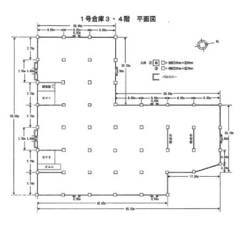 インターロジサービス　郡（こおり）営業所の区画図
