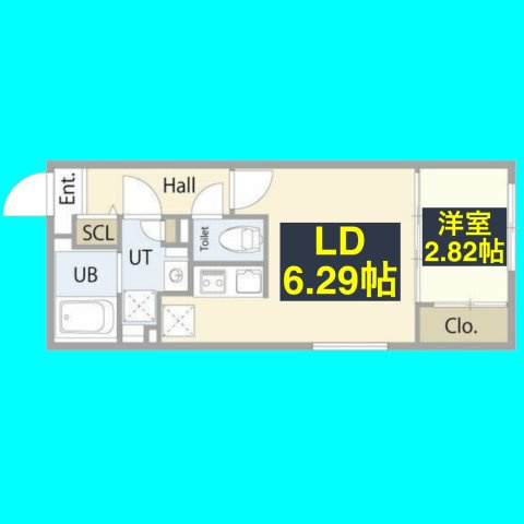 リーデンス今池の間取り