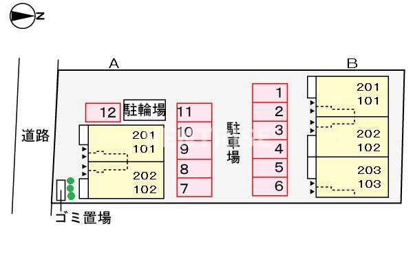 ベル・コリーヌＢの駐車場|駐車場