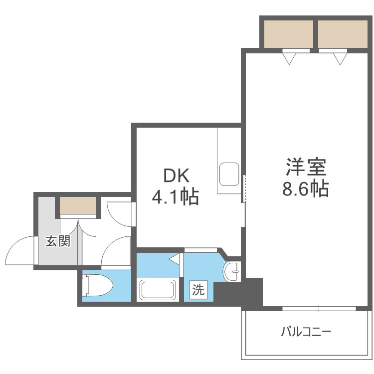 大阪市大正区三軒家西３丁目の賃貸マンションの間取り