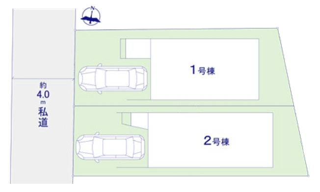 【区画図】 | 和光市諏訪　新築分譲住宅　全2棟（成増店） | ※図面と現況が異なる場合は現況優先となります。
