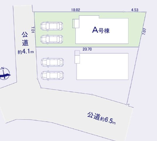 港南区上永谷3丁目　新築戸建ての区画図