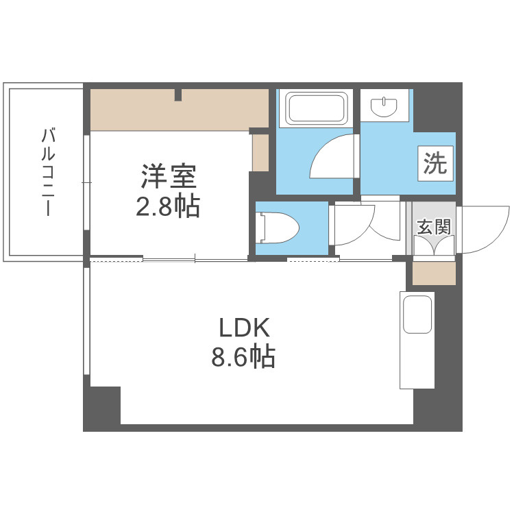 大阪市西区九条１丁目の賃貸マンションの間取り