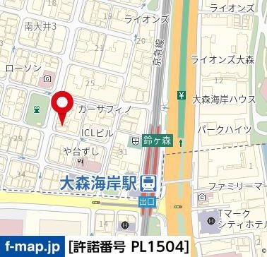 スカイコート大森の地図