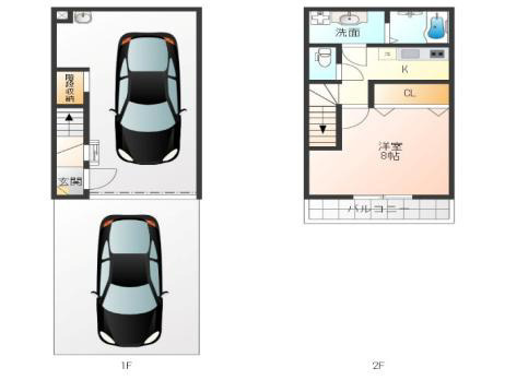 【間取り】 | East Garage Place(イーストガレージプレイス)