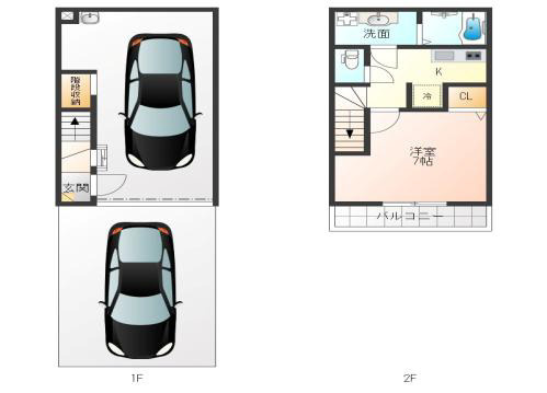 【間取り】 | East Garage Place(イーストガレージプレイス)