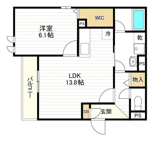 クラシスト東粉浜WESTの間取り