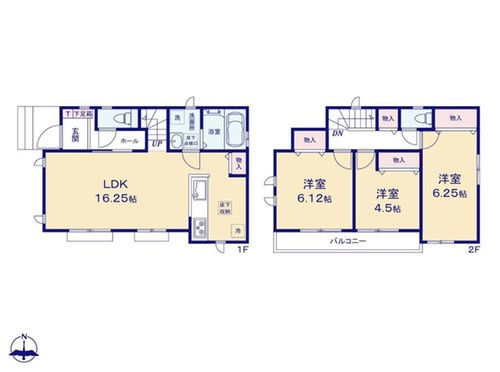【Heartfull Town】小平栄町の間取り|〇 本物件の間取・平面図です〇　敷地面積:99.37㎡　建物面積:80.32㎡　