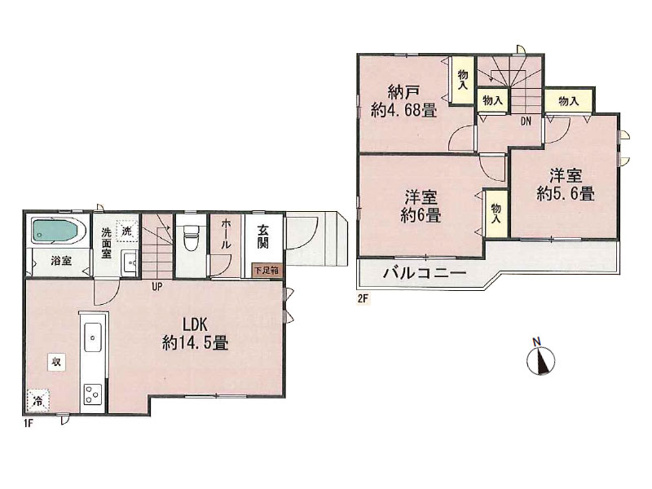 【区画図】 | 川越市砂久保　新築一戸建住宅　全1棟　(ふじみ野店) | 2台駐車できセカンドカーをお持ちの方にもオススメです！(車種によります)※図面を基に作成しています。現況と異なる場合は現況を優先いたします。