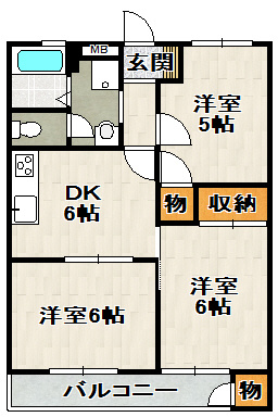 金岡マンションの間取り