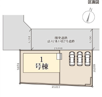 仲介手〇料不要　リーブルガーデン合志市野々島【西合志中央小・西合志中】の区画図