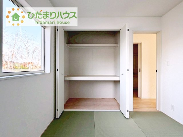 【収納】 | 結城市結城第43　新築戸建　2号棟 | 和室にも大容量のクローゼット完備！
お布団やお子様のおもちゃなどがスッキリ収納できますね(^^♪