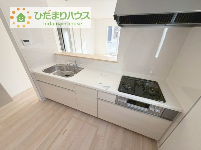 【キッチン】 | 結城市結城第43　新築戸建　1号棟 | ご家族と会話しながら、お料理だって出来ちゃいます☆彡