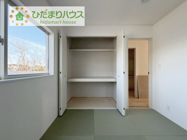 【収納】 | 結城市結城第43　新築戸建　1号棟 | 和室にも大容量のクローゼット完備！
お布団やお子様のおもちゃなどがスッキリ収納できますね(^^♪