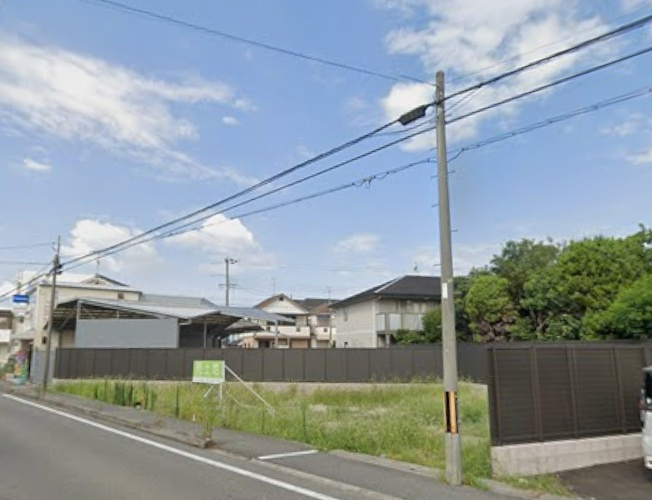 北区黒土町　新築戸建用土地の前面道路含む現地写真