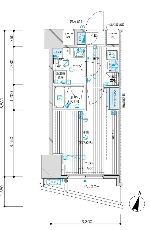 メインステージ九段下の間取り
