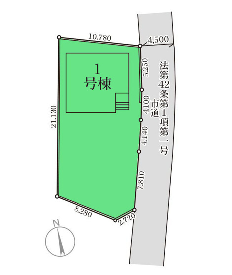 【区画図】 | リーブルガーデン.S前橋市上増田町第3ー① | 敷地面積72坪のゆったり敷地！